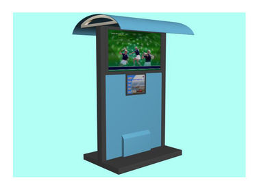 防水キオスク、LCD のタッチ画面の避難所が付いている屋外のキオスク システムを広告するマルチメディア