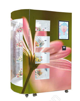 小型市場の花の販売のロッカー機械花束のローズ フローレス島のスマート カードの支払