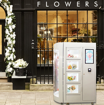 オンライン買物をする花の自動販売機の積み込みのリモート・コントロール ロッカー