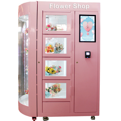 冷却剤機能の屋外の花の花屋の自動販売機24時間の