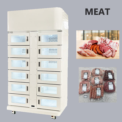 24時間冷却 冷蔵庫 販売機 肉用QRコードスキャナー