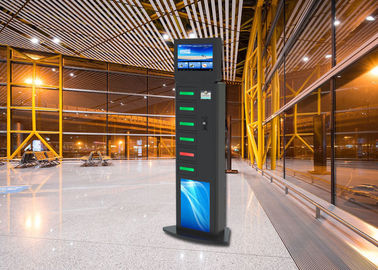空港駅のために携帯電話の充電ステーションのキオスクの自動販売機を広告する6個のロッカー