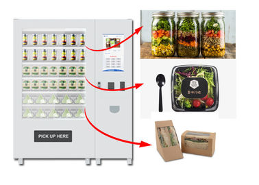 冷やされていた自動フルーツ新しいサラダ自動販売機22インチの広告スクリーン