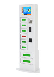 ショッピング モールのためのタッチ画面が付いている硬貨のメッセージ カードのアクセスの携帯電話の充電ステーション