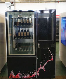 ODM/OEMのワインのシャンペン渡すことのためのバスケットが付いている快活なアルコール自動販売機