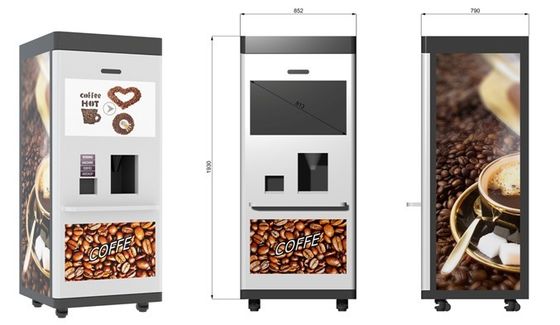小型市場の茶コーヒー22インチのタッチ画面の表示が付いている化粧品の自動販売機のロッカー