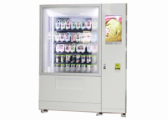 32インチのタッチ画面が付いている瓶の自動販売機の屋外冷却装置サラダ