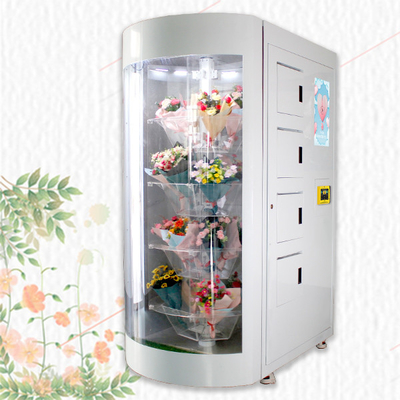透明な棚が付いている上限の新しい販売の花機械