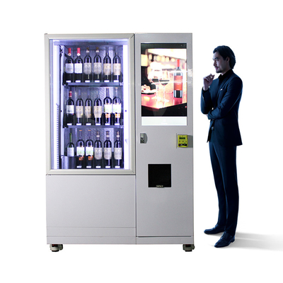 エレベーターの上昇システムが付いているガラスUSBのワイン・ボトルの自動販売機