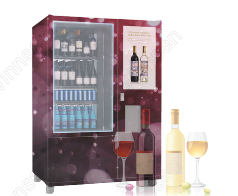 22インチの飲料のシャンペンのスパークリング ワイン ビール精神のための相互タッチ画面の電子自動販売機