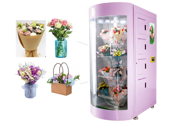 リモート・コントロールの24の時間の花屋のみずみずしい花の場所の自動販売機