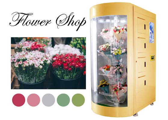 オランダ デンマークはヨーロッパの市場のための冷凍の加湿器が付いている24の時間の切りたての花の自動販売機をカスタマイズした