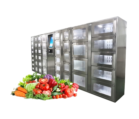 食糧野菜販売のロッカー機械18.5」タッチ画面の理性的なサービス
