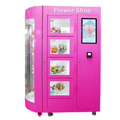 硬貨のビル カードは48の花束が付いている花の自動販売機240Vを作動させた