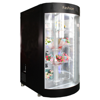 透明な棚によって冷やされている加湿システムが付いている360の回転花の自動販売機