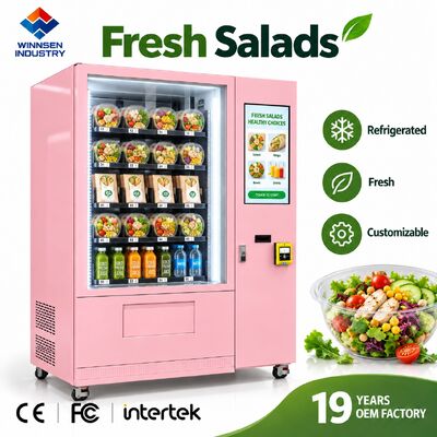 品質 Winnsen商業サラダ自動販売機 キャッシュレスカードQRコイン決済対応 工場