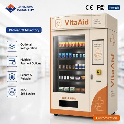 品質 ウィンセン 24H スマート 薬局 自動販売機 冷蔵 触覚画面 コミュニティ向け 薬局 工場