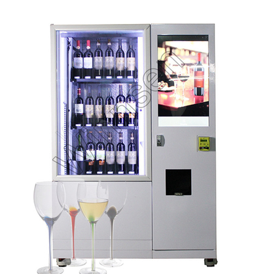 カード支払のコンボの人間の特徴をもつワインの自動販売機