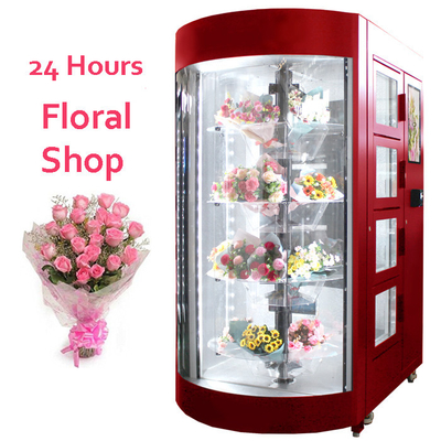 みずみずしい花配達自動販売機はローズのカーネーションのジャスミンを維持した